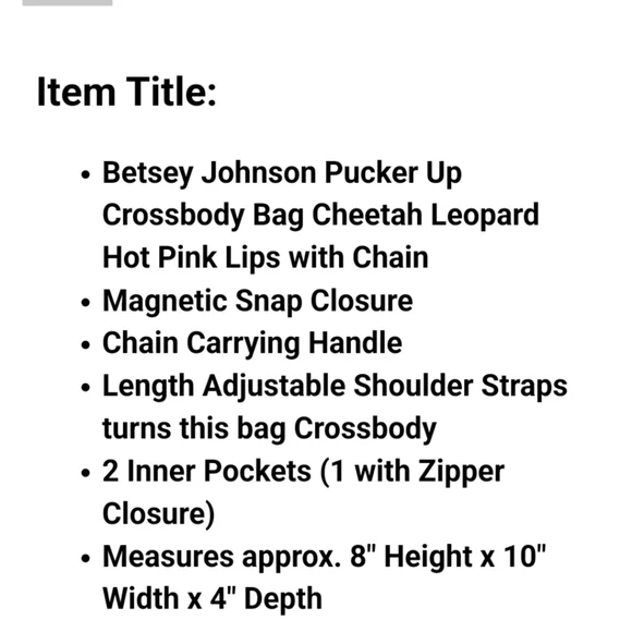 Betsey Johnson Pucker Up Crossbody Bag - Picture 5 of 7